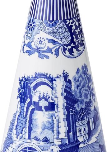 Spode Blue Italian Cone Shaped Topiary | Topiary for Home Décor with Iconic Blue Italian Motif | Made of Fine Porcelain (13") in Saudi Arabia