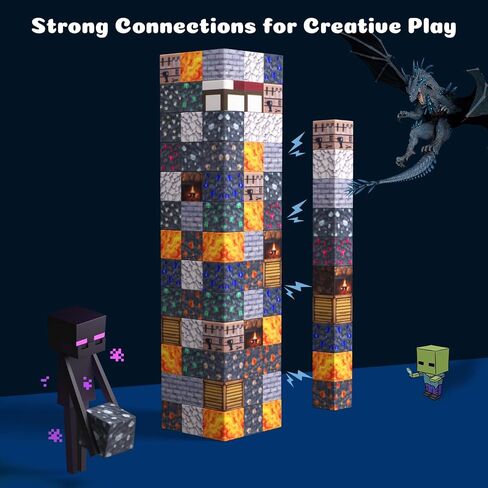 Magnetic Blocks - 128PCS Cavern Exploration - 1" Creative Magnacraft Magnetic Building Cubes Gift Set for Kids Ages 4-8 in Saudi Arabia