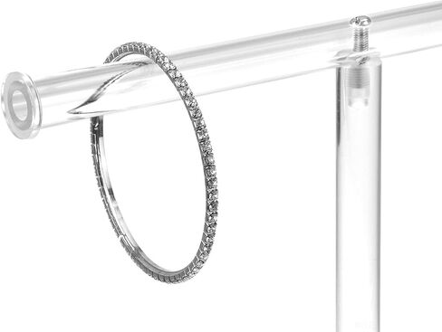 MOOCA 2 Pcs Premium Acrylic Round Jewelry Display Tree Stand - Bracelet Holder, Necklace Organizer, and Clear Jewelry Presentation in Saudi Arabia