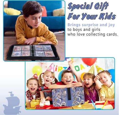 Binder for One Piece Cards - Holds 400 Cards, 4 Pocket Trading Card Binder with Sleeves for One Piece Anime Card Game - Model A in Saudi Arabia