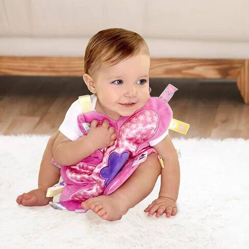Inchant Taggy Soothing Security Blanket Plum Blossom Baby Velvet Comforter - Pink in Saudi Arabia