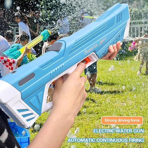Electric Water Gun,Auto Suction Guns for Adults&Kids,Squirt 39 Ft Range,Automatic Gun,Water Blaster (Blue)… in Saudi Arabia
