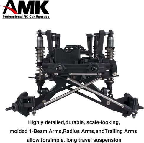 SCX10 Axle Upgrade Part, Twin I-Beam 2WD Pre-Runner Aluminum Suspension Conversion Kit for 1/10 RC Crawler Axial SCX10 I II 90046 90047 Axle Upgrade Part in Kuwait