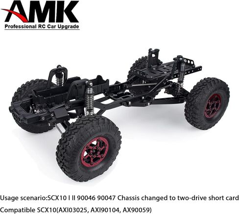 SCX10 Axle Upgrade Part, Twin I-Beam 2WD Pre-Runner Aluminum Suspension Conversion Kit for 1/10 RC Crawler Axial SCX10 I II 90046 90047 Axle Upgrade Part in Kuwait