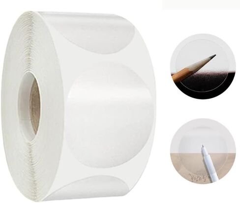 2 لفات/1000 قطعة من أختام مغلف حزمة البيع بالتجزئة الواضحة 1 بوصة دائرة دائرية ويفر لواصق الختم لصندوق الأظرف وتغليف الهدايا in Kuwait