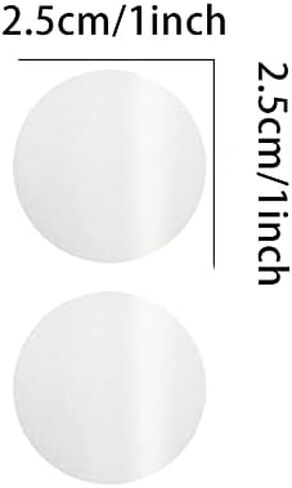 2 لفات/1000 قطعة من أختام مغلف حزمة البيع بالتجزئة الواضحة 1 بوصة دائرة دائرية ويفر لواصق الختم لصندوق الأظرف وتغليف الهدايا in Kuwait