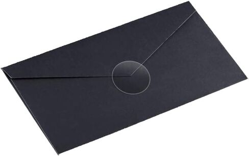 2 لفات/1000 قطعة من أختام مغلف حزمة البيع بالتجزئة الواضحة 1 بوصة دائرة دائرية ويفر لواصق الختم لصندوق الأظرف وتغليف الهدايا in Kuwait