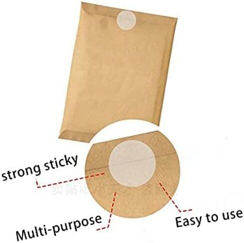 2 لفات/1000 قطعة من أختام مغلف حزمة البيع بالتجزئة الواضحة 1 بوصة دائرة دائرية ويفر لواصق الختم لصندوق الأظرف وتغليف الهدايا in Kuwait