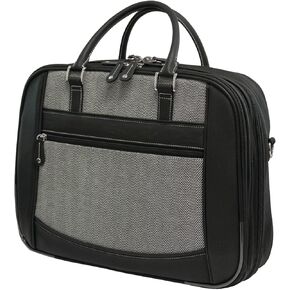 Mobile Edge Women's Herringbone Laptop Bag for 16" PC, Compatible with MacBook 17", TSA-Friendly, Black