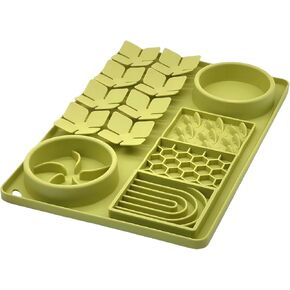 Slow Feeder Bowl, Silicone Lick Mat with Suction Cups for Dog Cat, Snuffle Mat for Pet Smell Training, Puzzle Toys for Bored Puppy, Sniff Mat for Slow Eating and Keep Busy, Lavender Gray