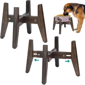 Dog Bowl Stand for Water/Food - Adjust with Lock - Dog Water Fountain Holder, Elevates Pet Food and Water Feeder Bowls (Bowl not Included) (1Pack - (Height 10.3in, Width 8-11.2in))