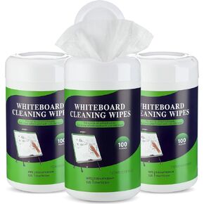 3 Pack Dry Erase Wipes 300 Pcs Whiteboard Cleaning Wipes Wet Whiteboard Cleaner Classroom Teacher Supplies, 100 Pcs Per Canister