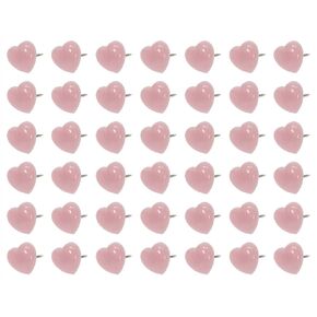 ONLYKXY Sweetheart Push Pins Tacks Plastic Pinks Love Heart Shape Head, Steel Point（100 Pieces）