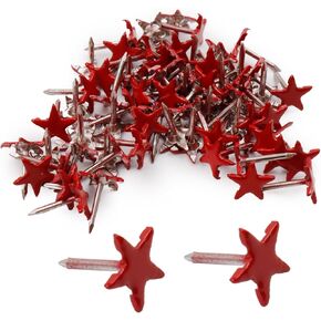 Antrader 150 PCS Star Shaped Push Pins, Star Shaped Thumbtacks Decorative Thumbtacks Metal Thumb Tacks for Office School Personal Use (White)