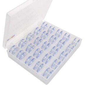 CKPSMS Brand -#172222P Plastic Drop-in Bobbins fit for Singer 66 99 Class Bernina 719 White 8600 8800 (25PCS+ Box)