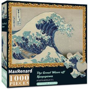 MaxRenard Game 1000 Pieces Jigsaw Puzzle Fine Art Collection Toy The Great Wave Off