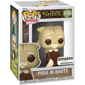 Funko Pop! Movies: DreamWorks 30th Anniversary - Shrek, Puss in Boots Brown, Amazon Exclusive