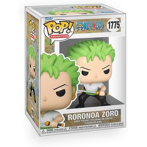 Anime: One Piece - Roronoa Zoro Two Sword Style Vinyl Figure Bundle with Compatible Funko Pop Box Protector