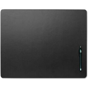 DACASSO Leather Desk Pad Without Side Rails - Luxury Leather Desk Blotter for Writing - Executive Desk Surface Protector - (Black, 20" x 16")