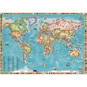 World Map for Kids (27x38 Laminated)