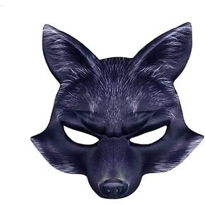 Furry Fox Mask Halloween Party Mask Half Face Mask Cosplay Animal Mask Atificial Face Mask Fox Veil Makeup Mask