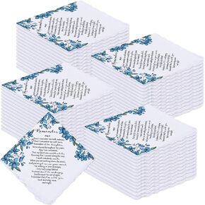 Unittype Memorial Gifts Handkerchief Funeral Favors Sympathy Handkerchiefs Remembrance Celebration of Life Bereavement Gifts (Cardinal Style, 50 Pcs)