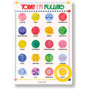 ban.do Magnetic Daily Mood Tracker Feeling Poster Chart for Self Reflection and Care, Today I'm Feeling