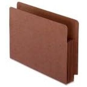 Esselte Extra Heavy Fiber End Tab Expandingfile Pocket - Letter - 8.5 X 11 - Straight Tab Cut - 5.25 Expansion - 10 / Box - 17pt. - Red