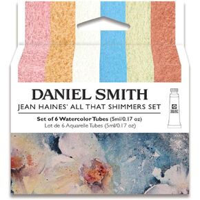 DANIEL SMITH Watercolor, 5ml tubes, Jean Haines All That Shimmers Set 6 Watercolor Tubes (total 6 pieces) 285610375, 0.17 Fl Oz (Pack of 6)