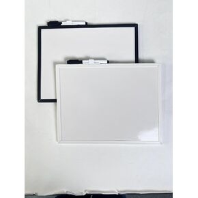 2- Pack Dry Erase Boards 8.5 x 11" with Black Dry Erase Markers with Eraser tip Small Mini White Board for Sports Learning Adults and Students Light Weight and Portable