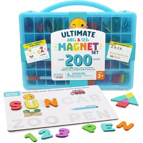 Chuckle & Roar - Ultimate Magnet Set - Soft Foam Fun Magnet Tiles - Great for Preschoolers - Storage Case Included for On The Go - Ages 3 and Up