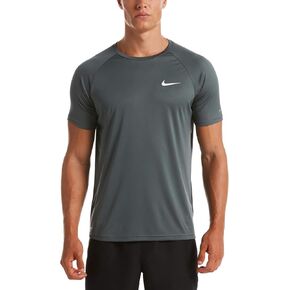 Nike Men's Dri-FIT UPF 40+ Hydroguard Swim Tee (US, Alpha, Medium, Regular, Regular, Pace White)