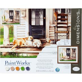 Dimensions 73-91742 Lazy Dog Days Paint by Numbers Kit, 20'' x 16"