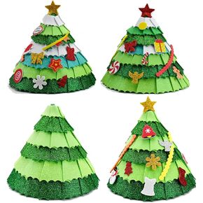 TINYFUTURE 16 Set Christmas Picture Frame Craft kit with 500 Piece Sticker and Self Adhesive Magnet Art Day Christmas Ornament for Kids Girls Boys Xmas Party Favor Home Decor