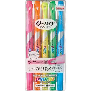 Uni Propus Window Quick Dry Highlighter Pen Set 5 Colors (PUS-138T 5C)