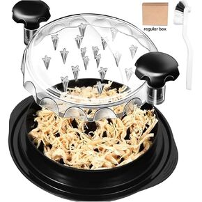 Twist Chicken Shredder Tool, Innovative Meat Shredder and Grinder for Chicken, Vegetables, and More, Large Chicken Breast Shredder with Stylish Black Design, Kitchen Essentials and Gadgets