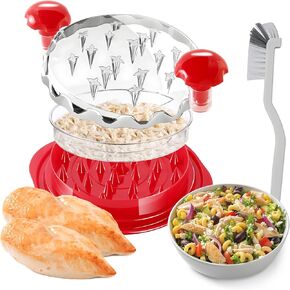 ماكينة تقطيع الدجاج، أداة تمزيق الدجاج المرئية مقاس 10.8 بوصة، آلة تقطيع اللحوم المرئية مع فرشاة ولوحة قابلة للفصل، مقبض مريح، غير قابل للانزلاق، مقاوم للحرارة، خالي من مادة BPA. (أسود) in Kuwait