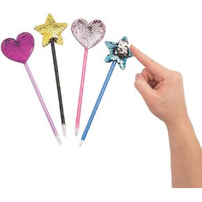 Fun Express Flipping Sequin Topped Pen - Stationery - 12 Pieces