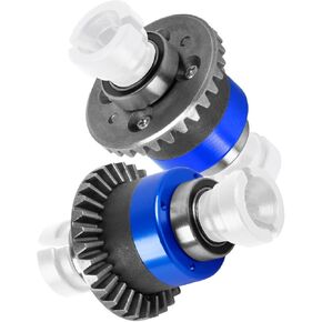 RC 30T 0.8Mod V2 Upgrades Part Steel Metal Main Gear & Differential Case for 1/18 Granite,Typhon,Mojave Grom Mega 380 Rc Car. Assembled Differential Hops Up,2PCS,Navy Blue(ARA311177V2)