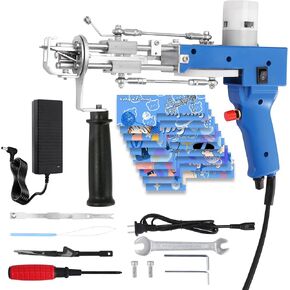 Tufting Gun with Carpet Trimmer Kit, Rug Gun with Tufting Shears, 2 in 1 Tufting Gun Cut & Loop Pile, Rug Making Kit with Trimmer, Yarn, Tufting Cloth