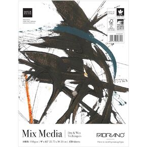 Fabriano Studio Fat Pad, 9 x 12, White