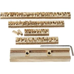 ZONEPACK Copper Brass Stamping Flexible Letters Numbers Alphabets Symbols Characters Molds CNC Engraving Molds for Hot Foil Stamping Machine (85pcs F Font)