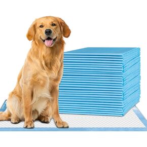 Healqu Puppy Pads - 100-Count, 24x24 - Advanced Leakproof Technology for Housebreaking & Training - Ultra Absorbent Puppy Pee Pads - Ideal for Dogs, Puppies, Cats - Attractant Pet Training Pads