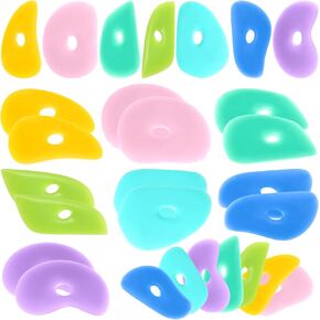 21 Pieces Soft Ribs for Pottery Clay Silicone Rib Ceramics Tools Pottery Rubber Clay Ceramic Ribs for DIY Smooths Shapes Sculpting Pottery Ceramics Clay Tools and Supplies, 7 Styles in Kuwait