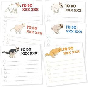Funny Sticky Notes - 6 Pads Dog Pooping Sticky Note 3x3, Novelty to-Do List Sticky Memo Pads for Work, Funny Office Gifts for Coworkers, Friends - White Elephant Gifts for Adults