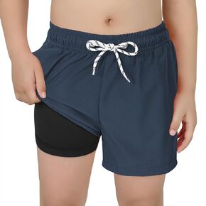 Century Star Boys Swim Trunks with Boxer Brief Liner Boys Swimwear Quick Dry Bathing Suit Toddler Swim Trunks