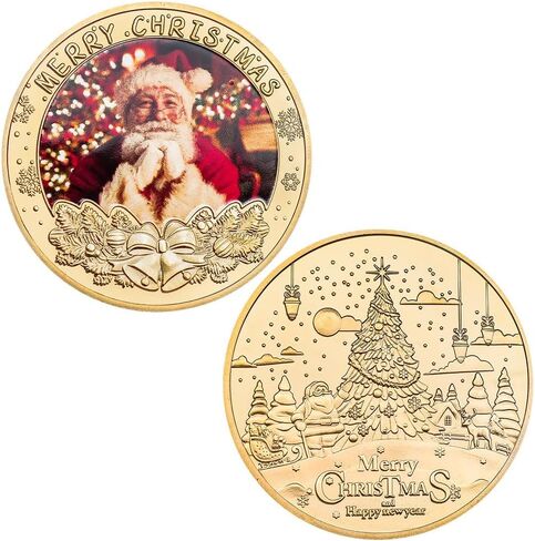 5 قطعة عملات عيد الميلاد التذكارية مجموعة عيد الميلاد سانتا كلوز ثلج الأيائل عملات تذكارية لجمع الأصدقاء in Kuwait