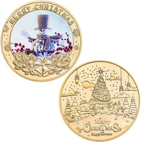 5 قطعة عملات عيد الميلاد التذكارية مجموعة عيد الميلاد سانتا كلوز ثلج الأيائل عملات تذكارية لجمع الأصدقاء in Kuwait