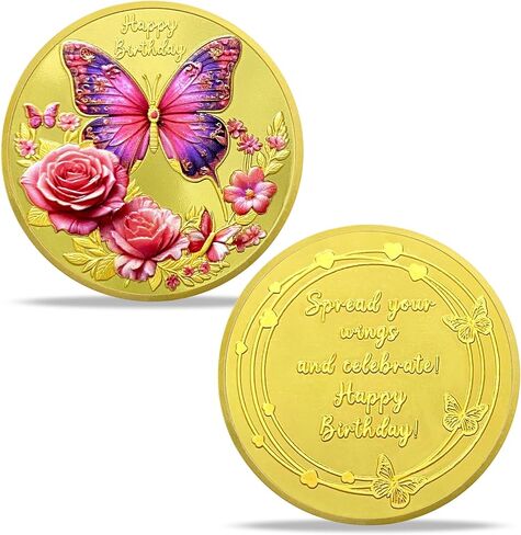 Happy Birthday Challenge Coin Boy Meteor Balloon Commemorative Token, Love Favors Delicate Birthday Present Superior Keepsake Souvenir Gifts for Friends Family in Saudi Arabia