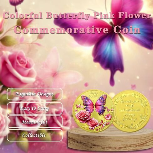 Happy Birthday Challenge Coin Boy Meteor Balloon Commemorative Token, Love Favors Delicate Birthday Present Superior Keepsake Souvenir Gifts for Friends Family in Saudi Arabia